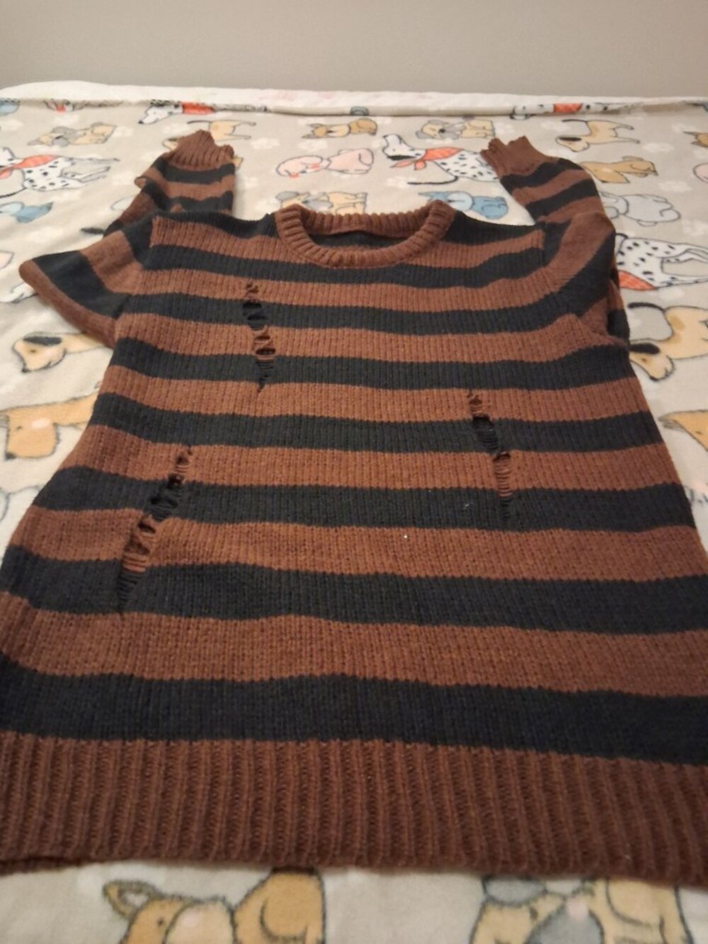 destressed brown and black MENS SWEATHER